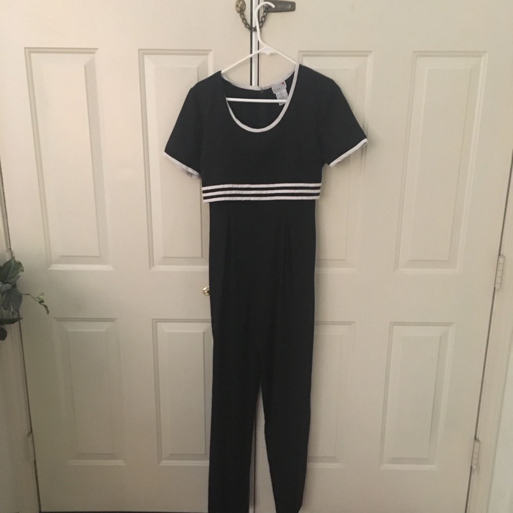 Juniors Black/White jumpsuit